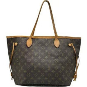 Louis Vuitton Neverfull Monogram Canvas Tote Bag Brown